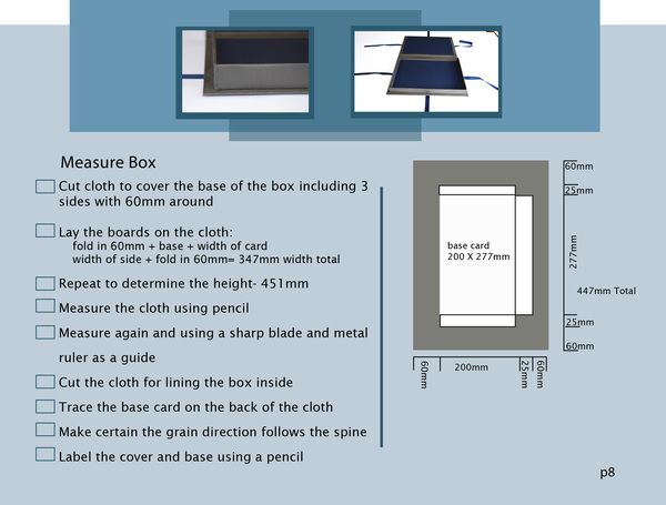 Hi Everyone on TreeChat! Here is the next page of my eBook, How to Make a Solander Book. I'm just l…