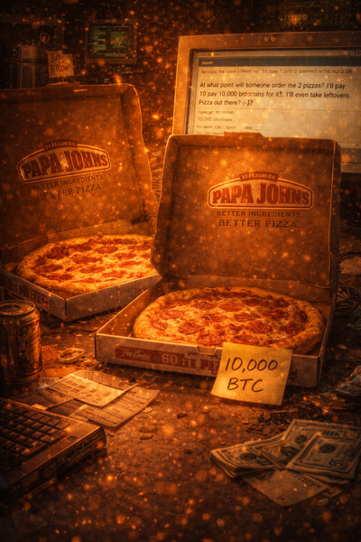 Item #006 — 10,000 BTC Pizza
Two pizzas. One transaction. The most legendary meal in financial hist…