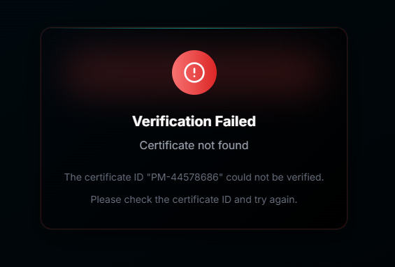 Last but not least, we also issue a PDF Certificate.

This can be used for a variety of purposes (a…