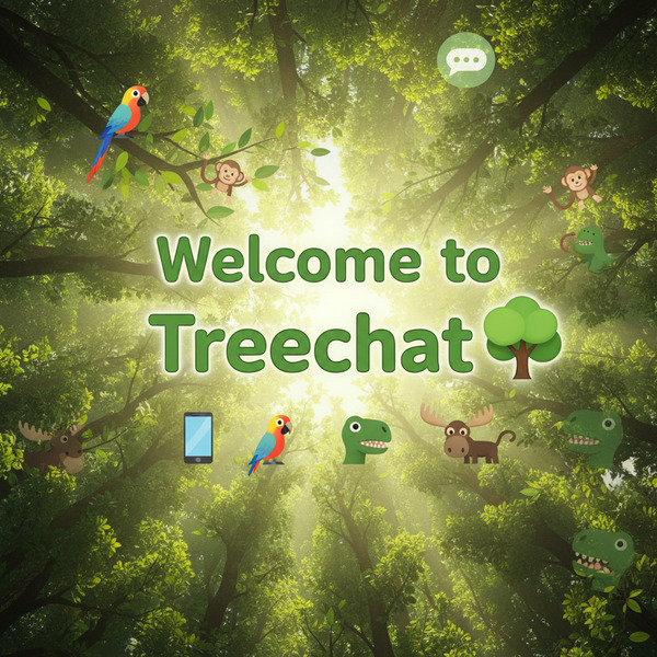 Welcome to Treechat 🌳 📱 🦜 🐒 🦖🫎!nb