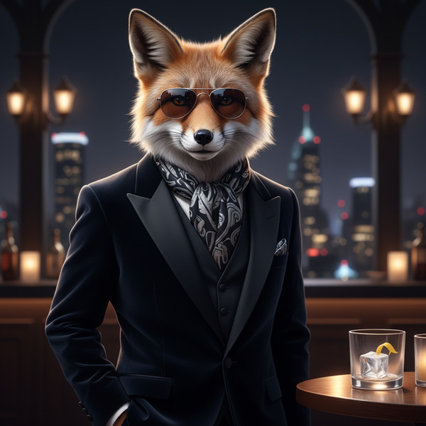 !nb add a suave and cool aura to this fox