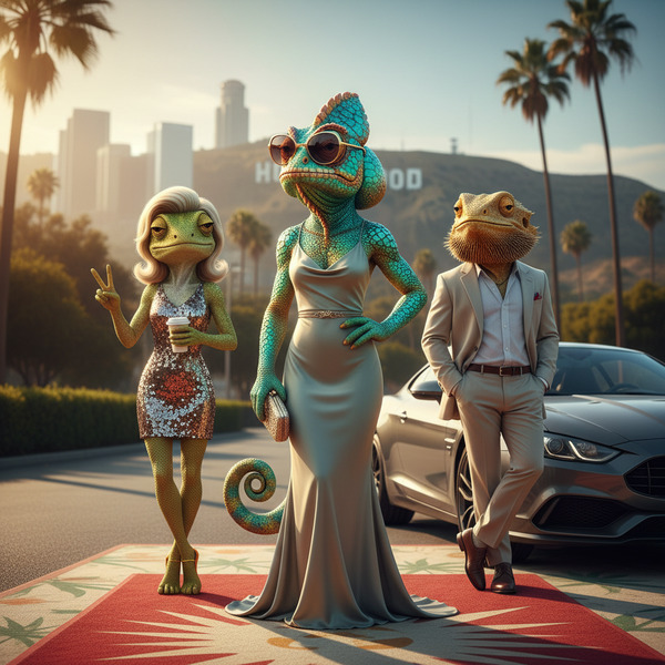 Hollywood starlet lizards got that smootheCalifornia smug style !nb