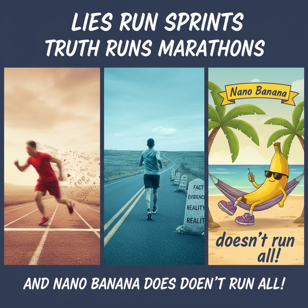!nb Lies run sprints, truth runs marathons and Nano Banana doesn't run at all!