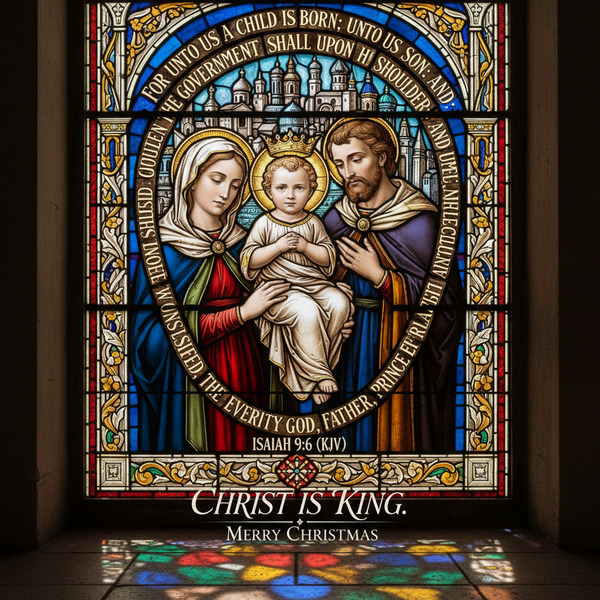 “For unto us a child is born, unto us a son is given:
and the government shall be upon his shoulder…