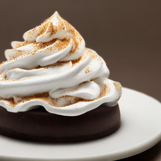 !midjourney a desert with whipped cream