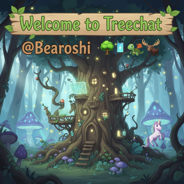 Welcome to Treechat @Bearoshi 🌳📱🐲🐢🫎🦄 !nb