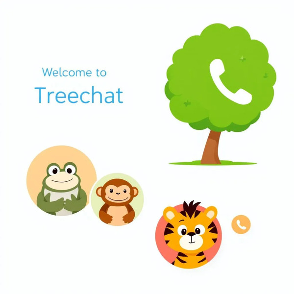 !flux Welcome to Treechat 🌳📱🐸🐵🐯