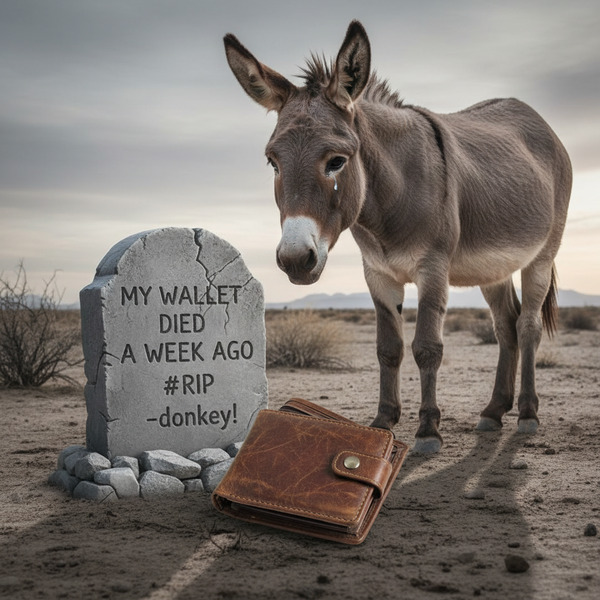 !nb MY WALLET DIED A WEEK AGO #RIP - donkey!