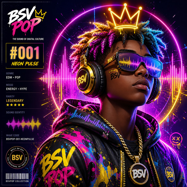 🎧⚡ BSVPOP COLLECTION — AUCTION LIVE ⚡🎧
The sound of digital culture has arrived.
Not just NFTs.
Not…