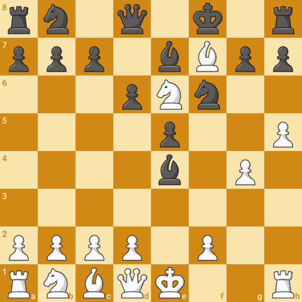 Vicious fork against 698 , 10 moves.
Royal fork.