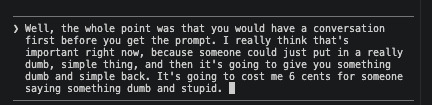 Sometimes the quality of my prompts degrades if I am weary. 😆