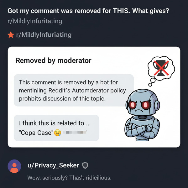 Auto moderator on Reddit removed comment because I mentioned Copa Case 😵‍💫!nb