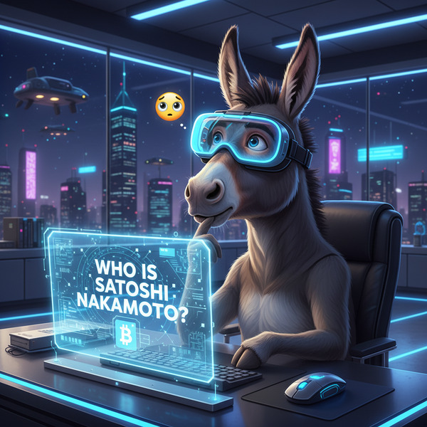 !nb Hey AI donkey, who is Satoshi Nakamoto? Any idea? 👀