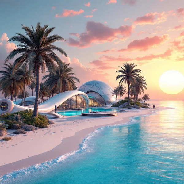 Good morning everybody from a futuristic beach in Bahamas.!flux