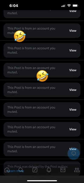 Love the mute over yonder.. you can just imagine what I posted about. And I could have cared less w…