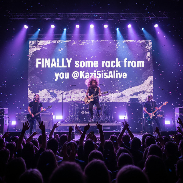 FINALLY some rock from you @Kazi5isAlive !nb