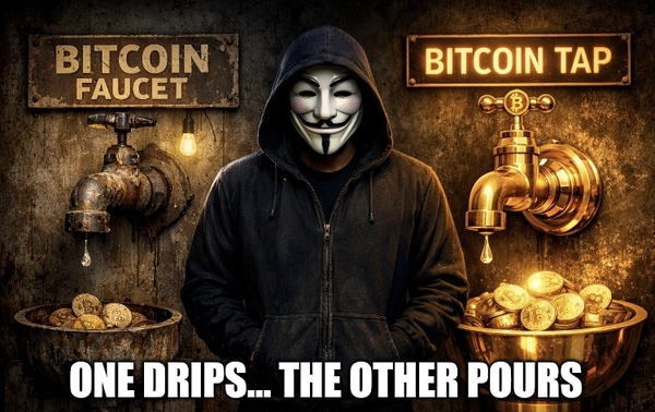 Introducing the Bitcoin Tap 🚰✨
The faucet had its moment… drip by drip, like it was rationing sats …