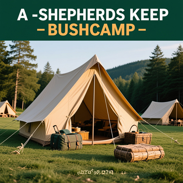 !qwen replace A -frame title with Shepherds Keep Bushcamp