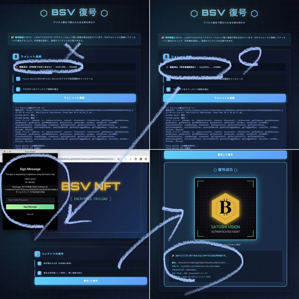@J1 Pelaez 
It worked! 
When I connected this steganography Ordinals with a “not owner address”, it…