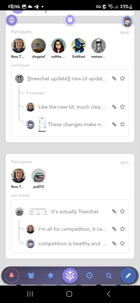 and I like the people tab where I can see a thread and whose in the thread. that's cool as fuck ☕️