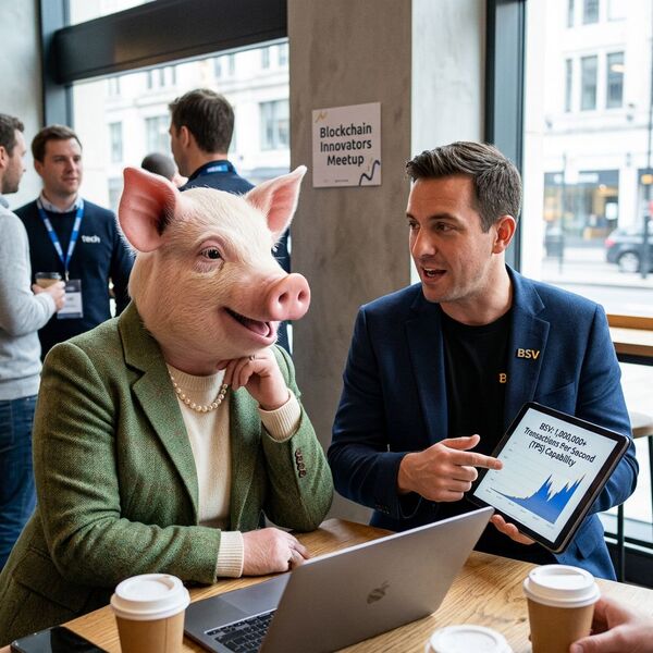 Miss Big Pig gets turned on by a man who owns BSV,  because she knows the real bitcoin can do 1 mil…