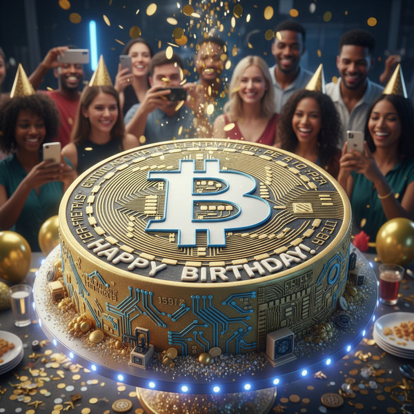 !nb BitCoin birthday cake! Epic!
