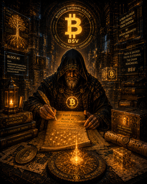 🔥 FOR SALE — 1/1 BSV NFT 🔥
🟠 BSV HISTORIAN — THE FIRST SIGNAL 🟠
A cinematic 1/1 digital artifact pr…