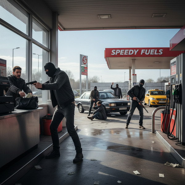 Daylight robbery at the petrol station !nb