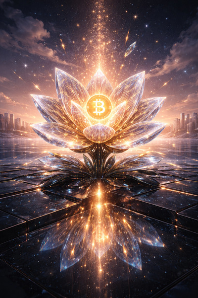 🌅✨ 1/1 NFT LIVE
HELLO BSV — GENESIS BLOOM
A crystal flower born from code.
Golden circuitry.
Radian…