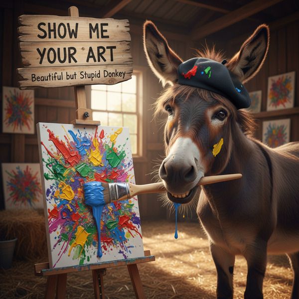 SHOW Me your art ( Beautiful but Stupid Donkey)!nb
