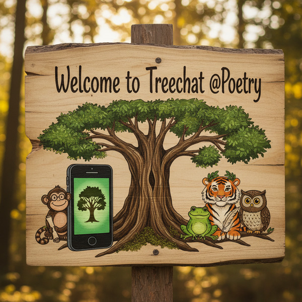 Welcome to Treechat @Poetry 📱🌳🐵🐯🐸!nb
