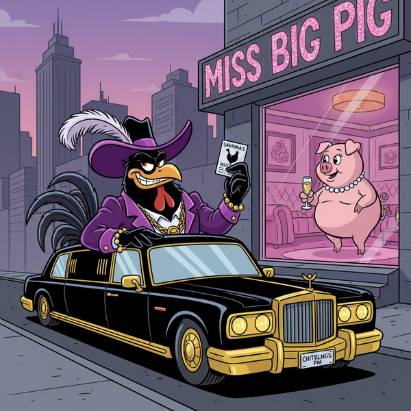 !nb a big black cartoon cock name savanna the chitterlings pimp drives his fanciest car to @MissBig…