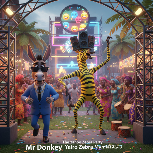 Mr Donkey & The Yahoo Zebra Party”
A stylish donkey enters a loud Nigerian backyard party and disco…
