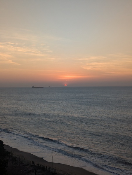 Sun setting Santa Marta Colombia