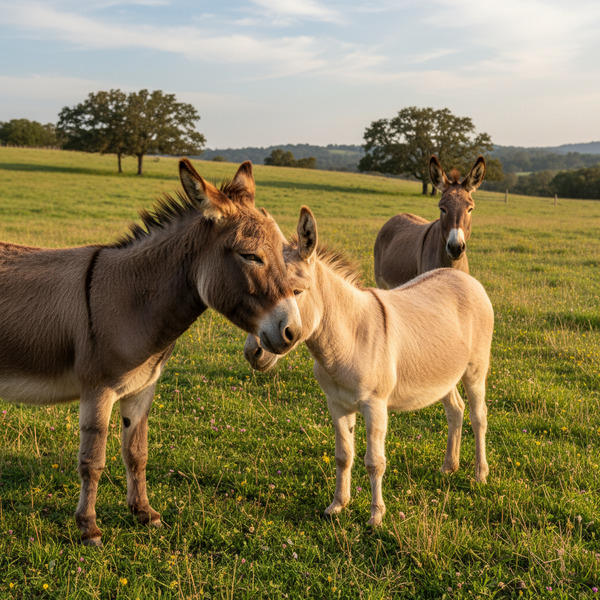 Donkeys can be social too occasionally.  !nb