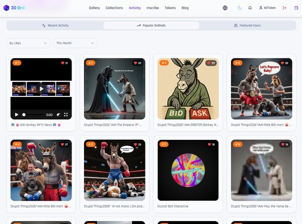 WOW! 📺🍿IAAI-donkey NFTV News🍿📺
https://3dordi.io/activity
[[bsv nft]] @Bsvcrypto @3dordi [[bsvcrypt…