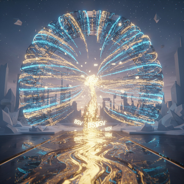1️⃣ The Verification Gate
A massive transparent gate made of glowing data streams, opening only when …