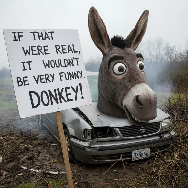 !nb If that were real, it wouldn't be very funny. Donkey!