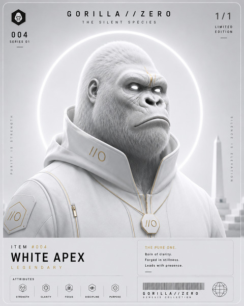 🔥 GORILLA//ZERO — GENESIS AUCTION 🔥
The Silent Species has arrived.
10 legendary 1/1 gorilla entiti…