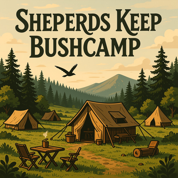 !qwen change image text to Shepherds Keep Bushcamp