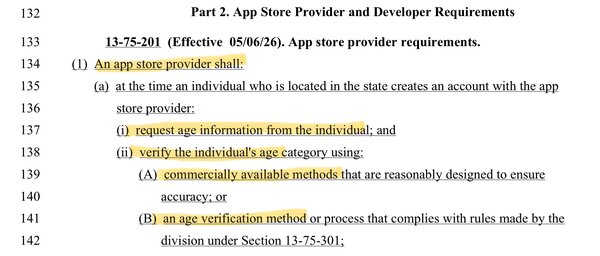 https://x.com/i/status/2031169276216787197

On May 6th, 2026, Utah’s “App Store Accountability Act”…