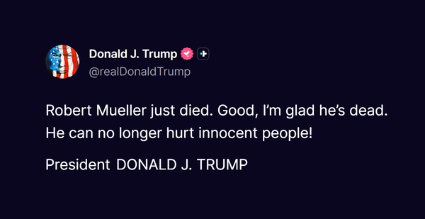 Classic Trump!  No sugar!