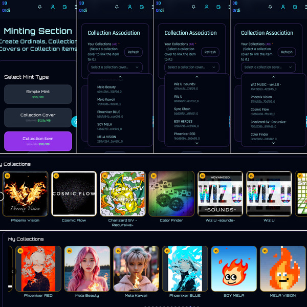 This expands the possibilities for new creativity.
@3dordi now allows you to add items to Ordinals …
