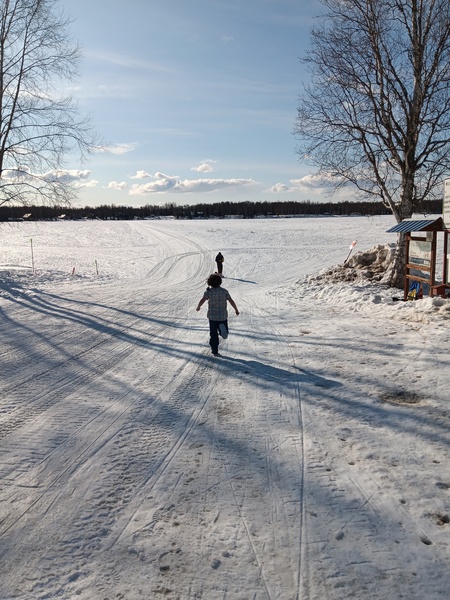 We can still run around on the lake but summer is coming