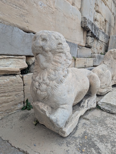 Lion sculptures at the Acropolis