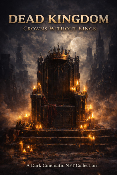 🖤 AUCTION LIVE — DEAD KINGDOM 👑
Crowns without kings. Power after rulers.
A dark, cinematic 10× 1/1…