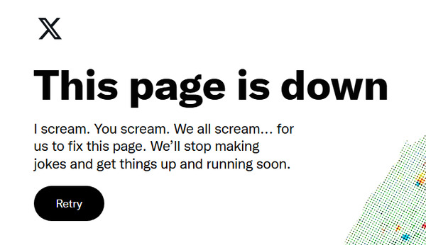 A minute ago X went down in The Netherlands