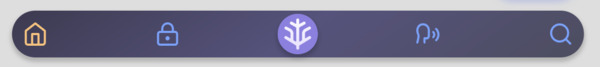 keep all bottom bar icons the same color, and make them high contrast (white on black bg, or black …