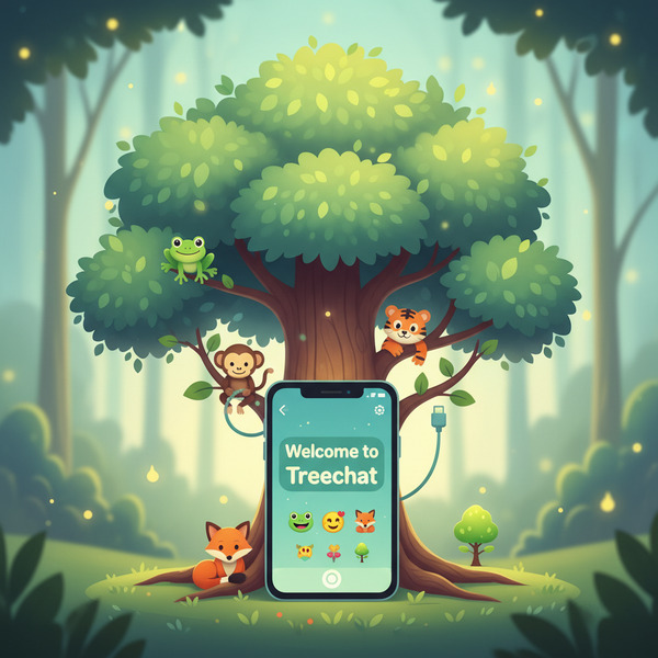 Welcome to Treechat 🌳 📱 🐸 🐵 🐯 🦊 !nb