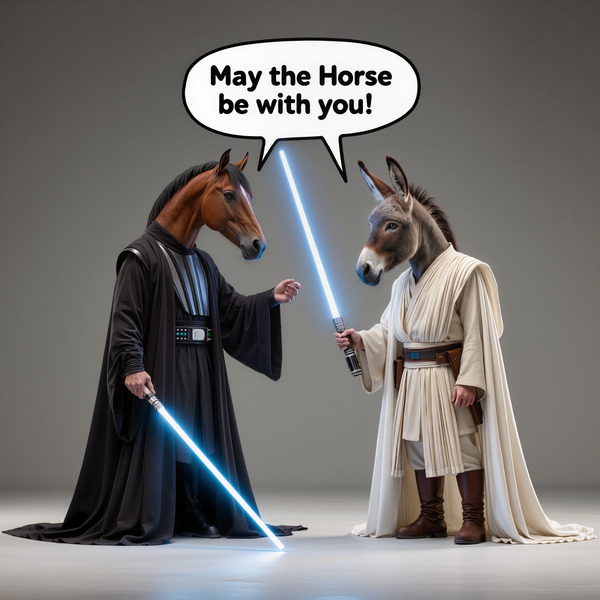 "May the Fourth be with you" or 
"May the Horse be with you" 🐴🧬🫏🌑🤪
https://en.wikipedia.org/wiki/St…
